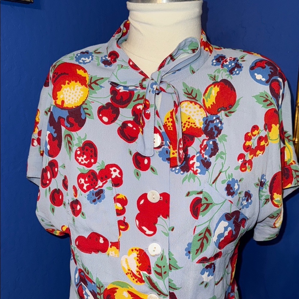 Loco Lindo fruity rayon blouse